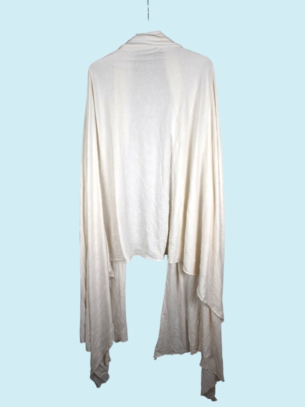 Frank & Eileen Aude Travel Scarf Vintage White Luxe Jersey Oversized Ultra Soft - Picture 3 of 10